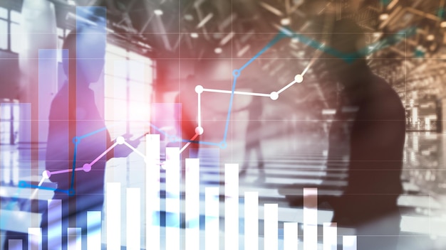 Gráfico de crecimiento financieroAumento de ventasconcepto de estrategia de marketing Personas