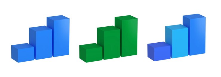 Foto gráfico de crecimiento gráfico 3d