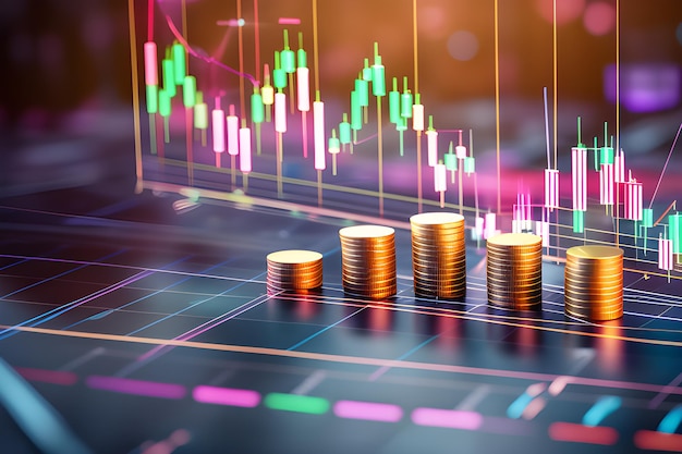 Gráfico de crecimiento del mercado de negocios datos financieros de acciones o inversiones Plataforma de IA de Playground