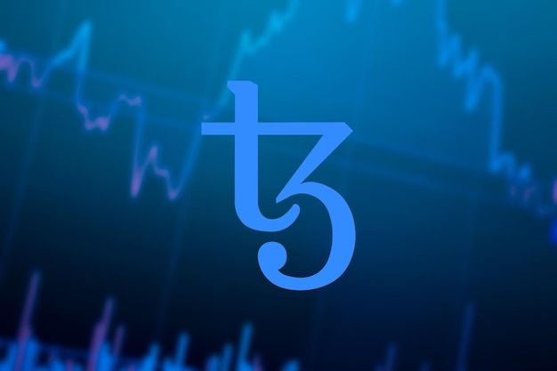 Gráfico de crecimiento de la moneda solana de criptomoneda tezos xtz en el gráfico de intercambio