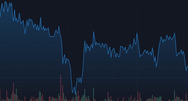 Foto gráfico de criptomonedas. ondas de velas de gráfico de bitcoin. concepto de idea de gestión financiera. tradin de dinero en línea