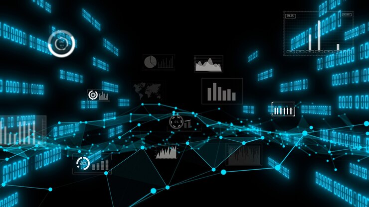 Foto gráfico de datos comerciales y cifras financieras
