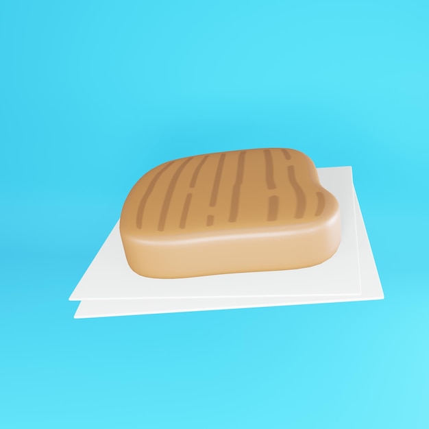 Gráfico de comida de ícone 3D