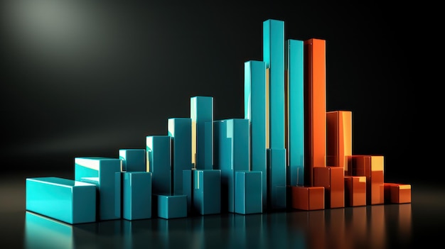 Gráfico de crescimento financeiro mostrando tendência ascendente nos lucros