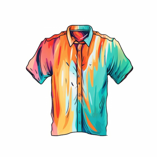 Foto gráfico de design de camisa colorida minimalista