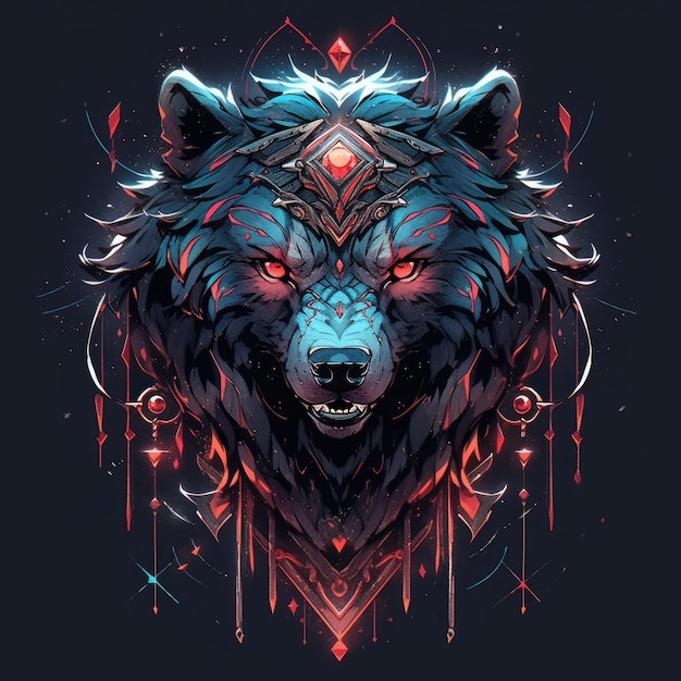 gráfico de design de urso para camiseta