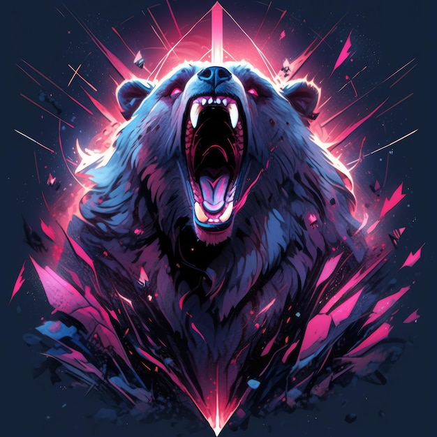 gráfico de design de urso para camiseta