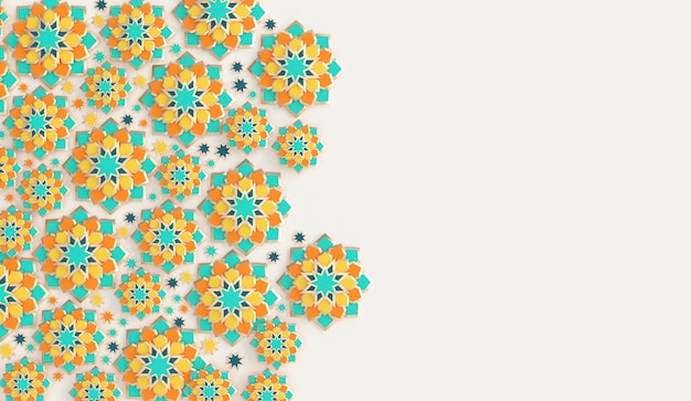 Gráfico de estrela de papel árabe da arte geométrica islâmica Ramadan Kareem