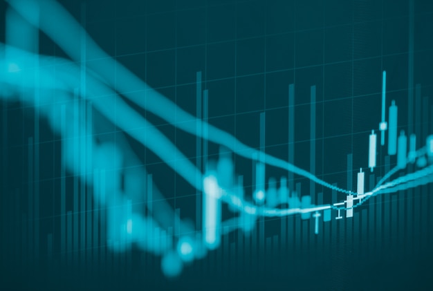 Foto gráfico de índices da análise de dados financeiros do mercado de ações