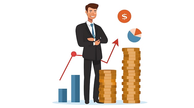 gráfico de investimento finanças negócios moeda datum economia diagrama de crescimento de estoque marke