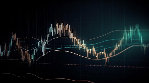 Gráfico de movimentação de dinheiro digital Gerado por IA