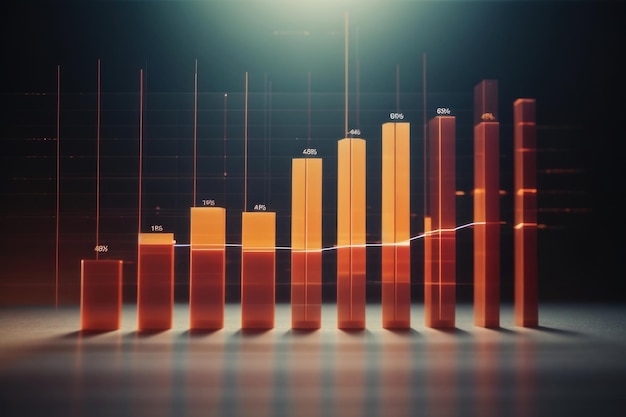 gráfico de negócios gráfico do mercado de ações e gráfico financeiro contábil mostrando uma tendência de negócios