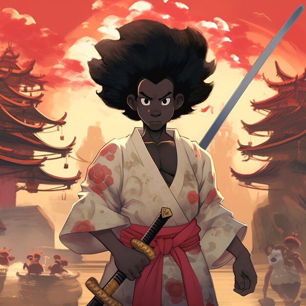 Foto gráfico de samurai