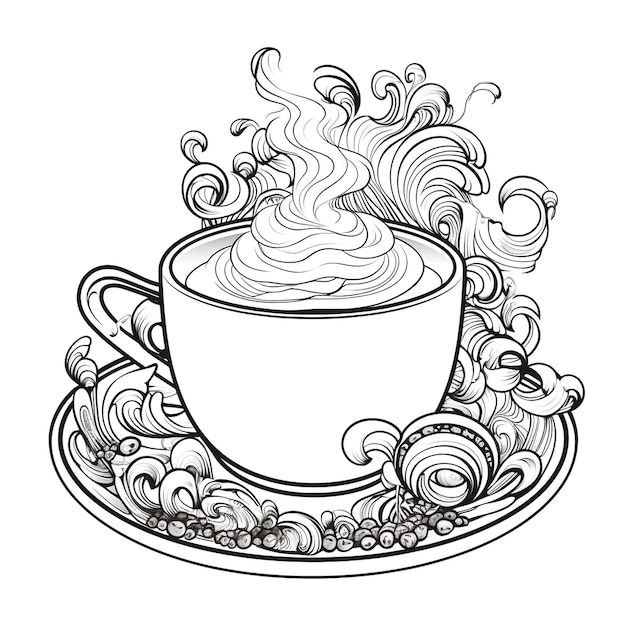 Foto gráfico de xícara de café