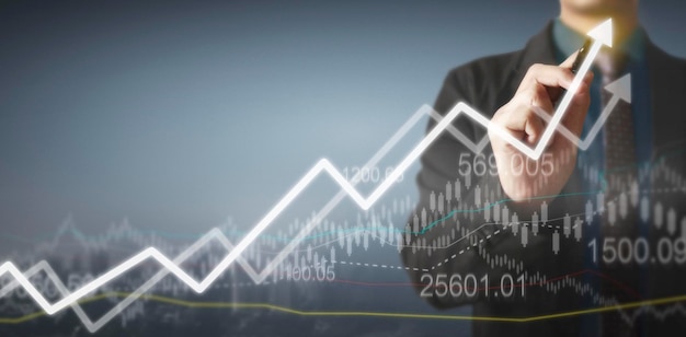 Gráfico de dibujo a mano alzada stock de crecimientoxAvxAxA