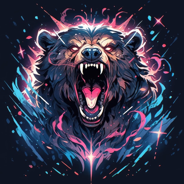 gráfico de diseño de oso para camiseta