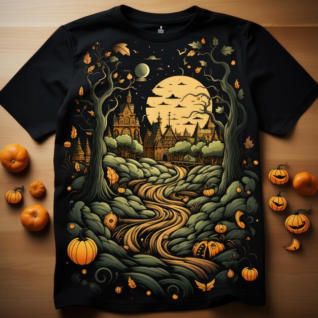 Foto gráfico de diseño de otoño para camiseta