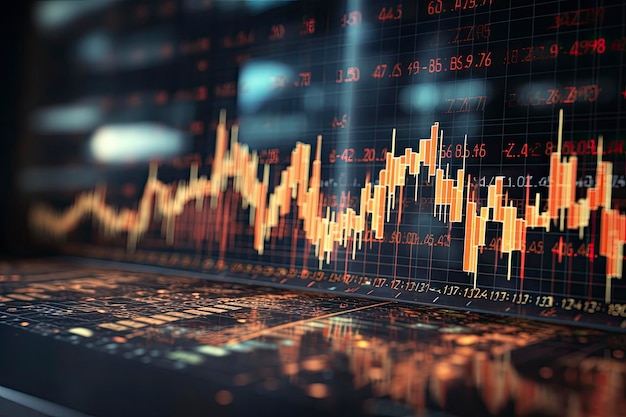 Gráfico do mercado de ações ou negociação forex