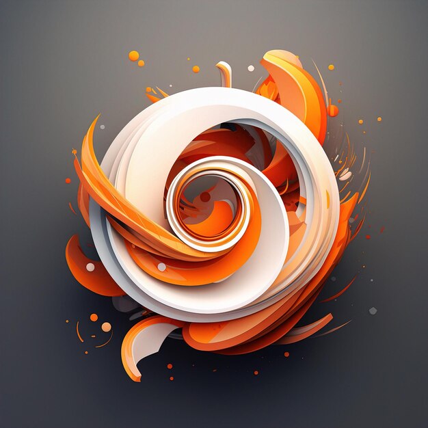 un gráfico de una espiral en naranja y naranja