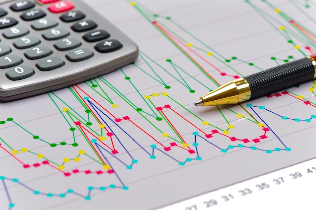 Foto gráfico financiero del mercado de valores