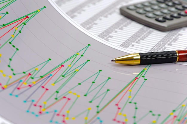 Gráfico financiero del mercado de valores