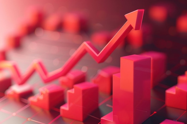 Gráfico flotante 3D para el crecimiento de la inversión