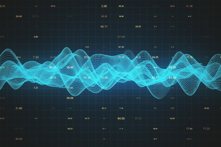 Foto gráfico forex creativo con gráfico de acciones