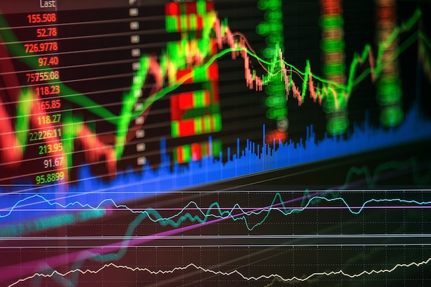 gráfico de gráfico de bolsa financiera del mercado de valores