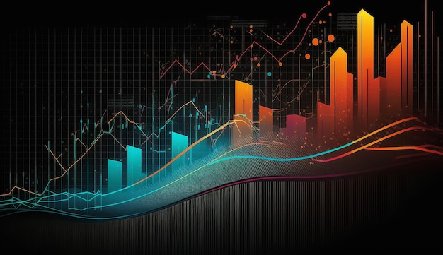 Un gráfico de un gráfico con un gráfico de líneas en el medio.