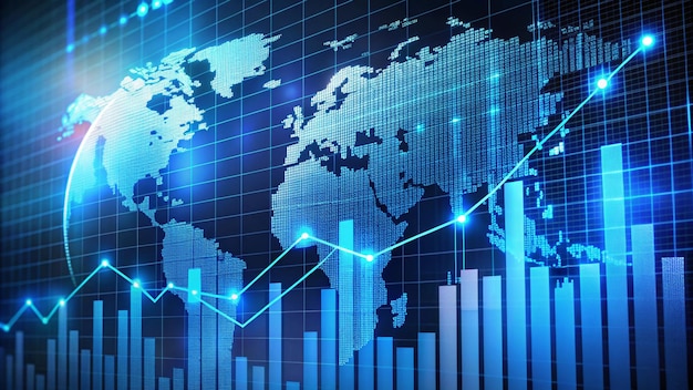 un gráfico con un gráfico del gráfico del mundo en él