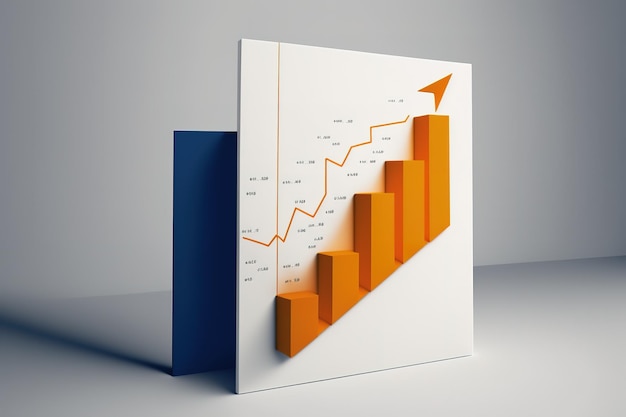 Gráfico gráfico para negociação de investimentos no mercado de ações