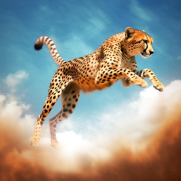 Foto gráfico de un guepardo