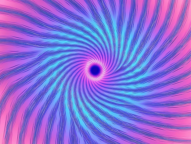 un gráfico de ilusión óptica de un degradado de color arcoíris al estilo de violeta claro y azul