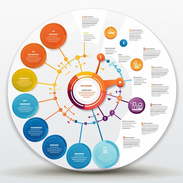 gráfico de información de la forma del círculo