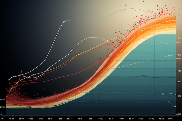 Gráfico de líneas que muestra la trayectoria ascendente de éxito de la IA generativa