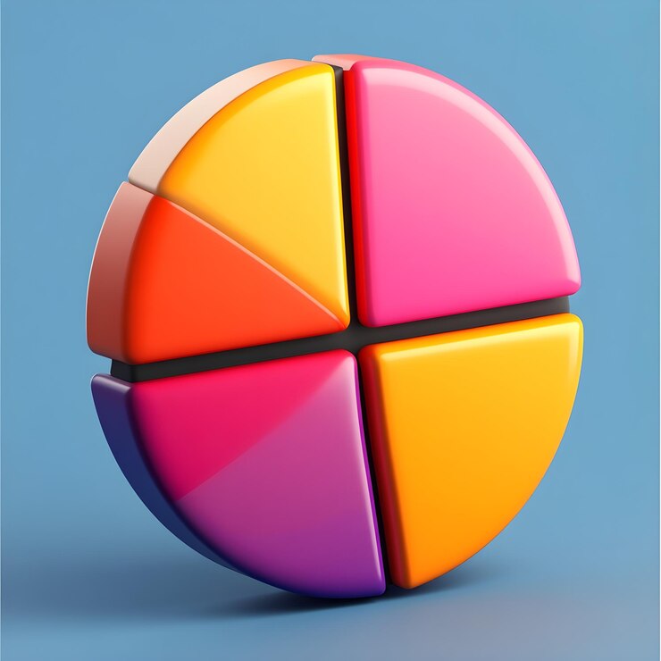 Foto gráfico de negocios abstracto en 3d de color