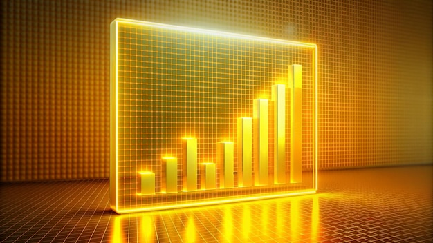 gráfico de palo en el fondo del gradiente