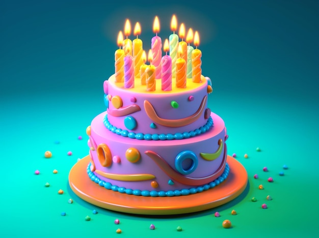 gráfico de pastel de cumpleaños