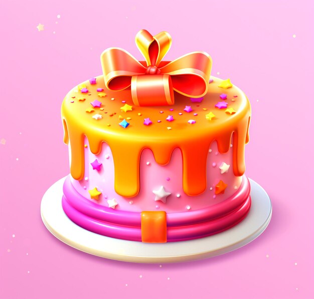 Foto gráfico de pastel de cumpleaños