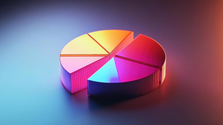 Foto gráfico de pasteles de colores