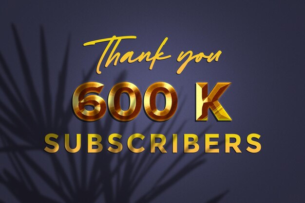 Un gráfico que dice gracias 600k suscriptores.