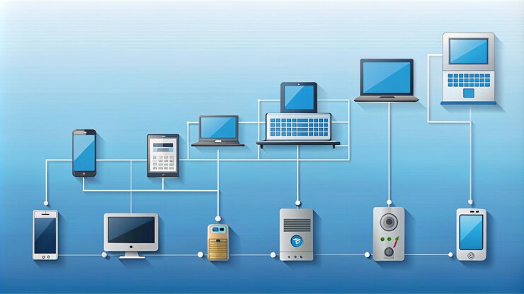 Foto un gráfico que muestra la evolución de la tecnología a lo largo de décadas