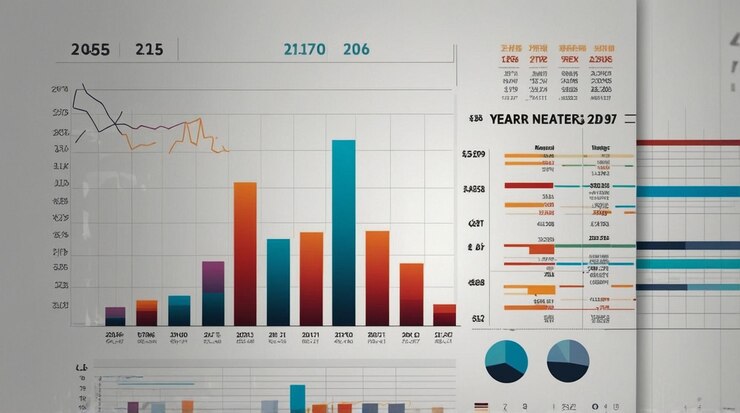 Foto un gráfico que muestra un gráfico del año 2012