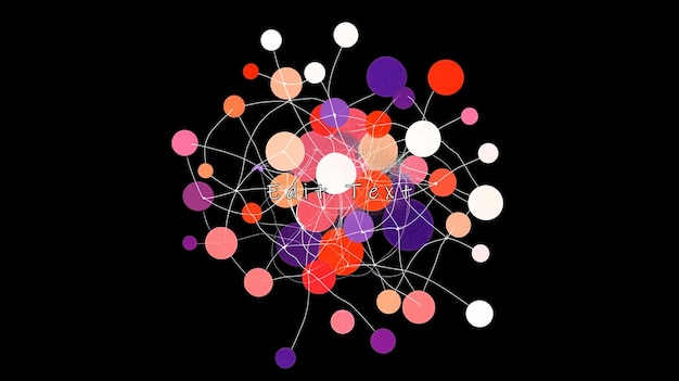 Gráfico de red abstracto con nodos interconectados