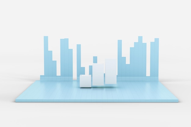 gráfico de representación 3d gráfico de fondo gráfico de negocios