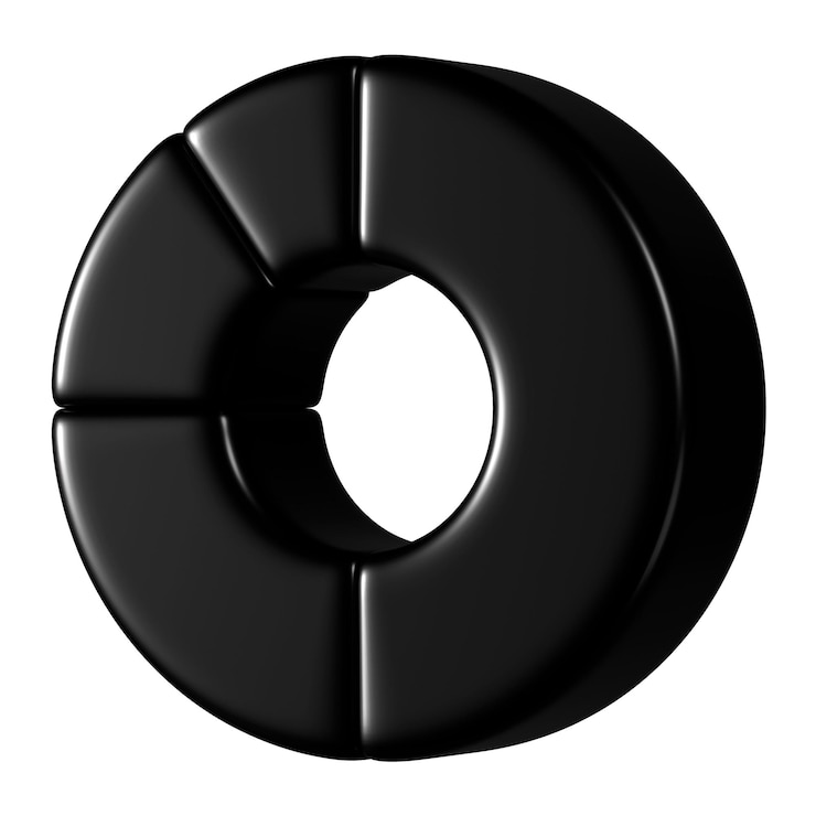 Foto gráfico de rosquilla gráfico png adhesivo de forma 3d fondo transparente