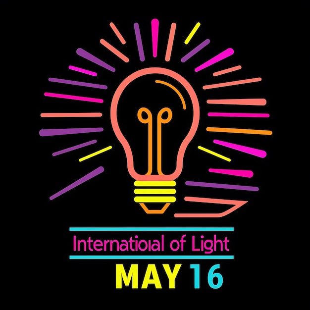 Foto gráfico vectorial para la celebración del día internacional de la luz