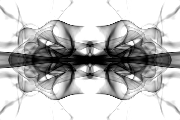 gráficos abstratos símbolo de reflexão fractal preto branco, efeito de design fundo de meditação