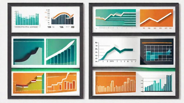 Foto gráficos de crecimiento económico