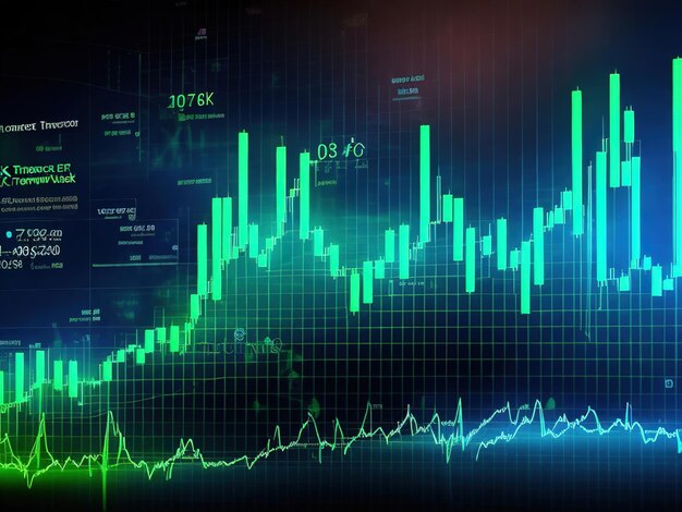 Gráficos de mercado com gráfico financeiro